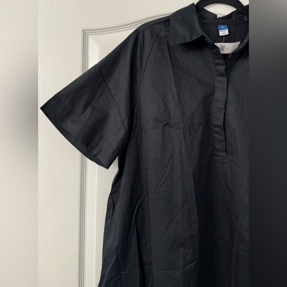 Old Navy Mini Swing Shirt Dress in Black 100% Cotton Large Tall - Picture 5 of 12